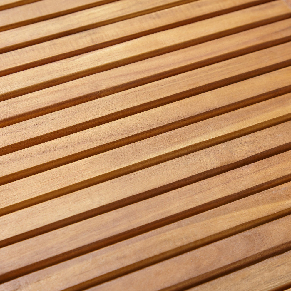 GDF Studio 4-Piece Parma Outdoor Wood Chat Set, Beige