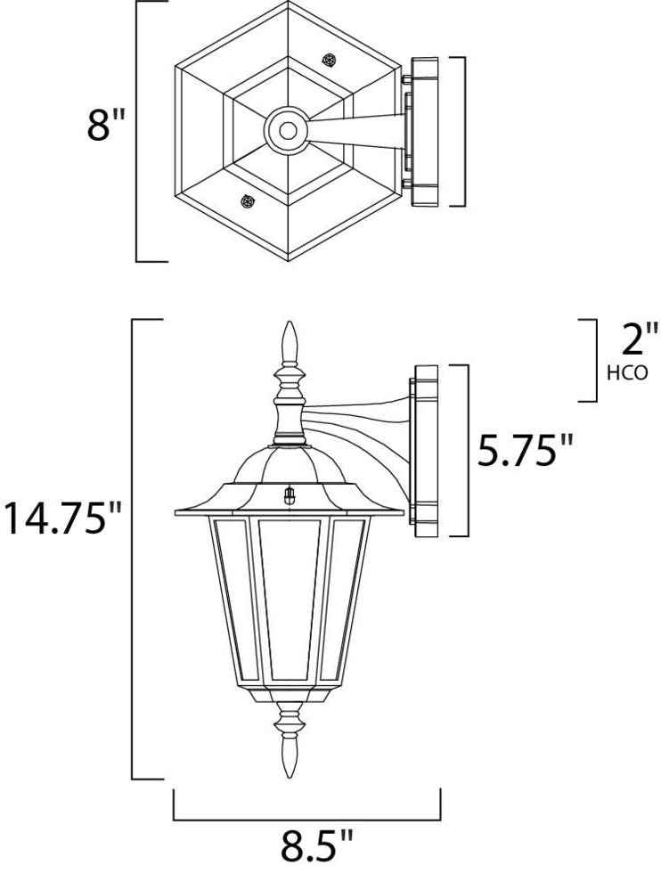 Maxim 3002 Builder Cast 14" 1 Light Wall Sconce - White / Clear Glass