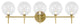 Iissa, Vanity, 5Lt, Gold, Clear Glass