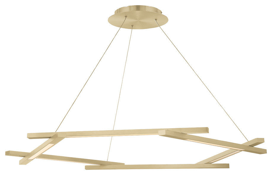 Modern Forms Metric 38" LED Chandelier in Brushed Brass
