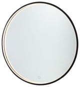 Reflections - 30W Round LED Mirror - Matte Black