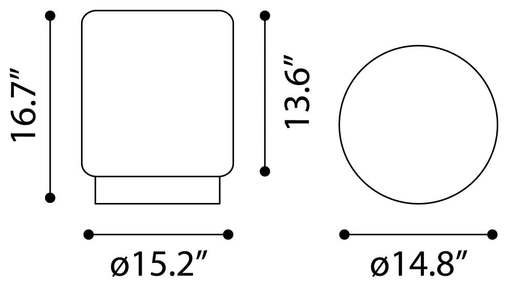 Eureka Ottoman Dark Gray