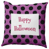 Happy Halloween Dots Accent Pillow, Orchid, 20"x20"