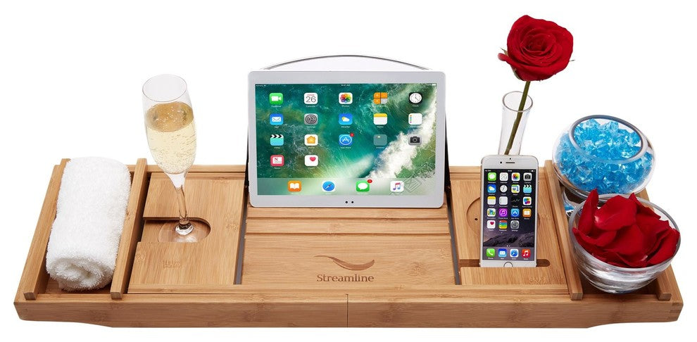 72" Cast Iron R5162CH-CH Soaking Clawfoot Tub and Tray With External Drain