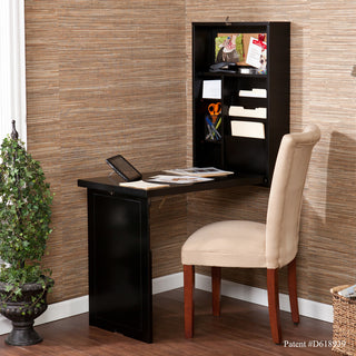 Rosanna Fold-Out Convertible Desk, Black