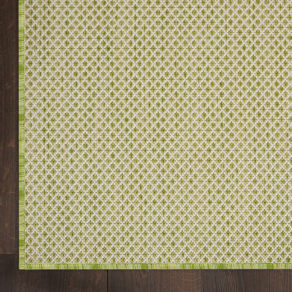 Nourison Courtyard 7' x 10' Ivory Green Modern Area Rug