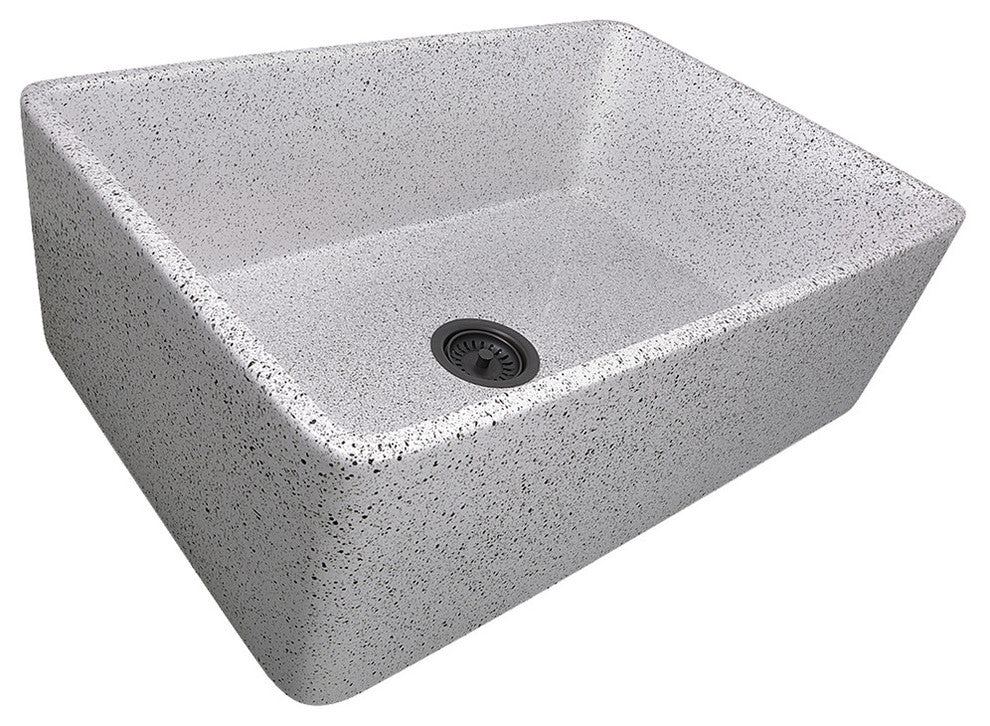 Nantucket Sinks Farmhouse Fireclay Sink, Pietra Sarda Finish, 30"