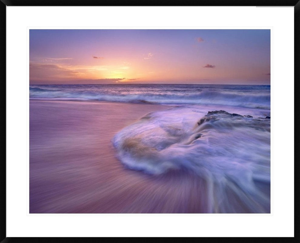 "Sandy beach at sunset, Oahu, Hawaii"  by Tim Fitzharris, 40x32"