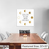 "To the Moon" by All That Glitters, 12x12x1.5