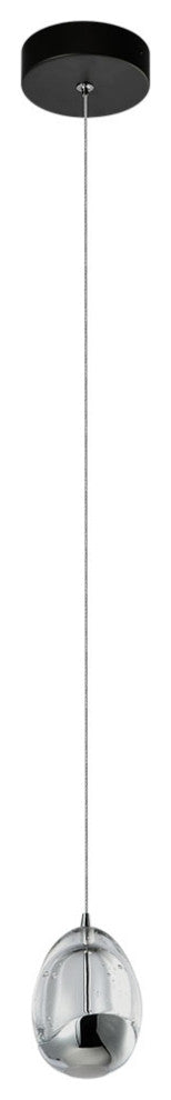 Venezia 3.5" ETL Certified Integrated LED Pendant Lighting Fixture, Black