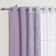 Rose Sheers and Blackout Curtains, Lavender, 52"x84"