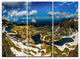 "Bright Blue Sky Over Seven Rila Lakes" Metal Wall Art, 3 Panels, 36"x28"