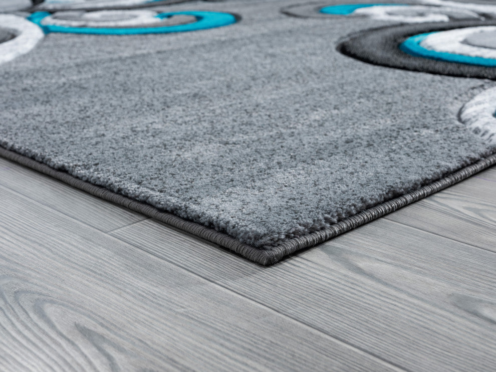 United Weavers Bristol Rhiannon Turquoise Area Rug 5'3x7'6