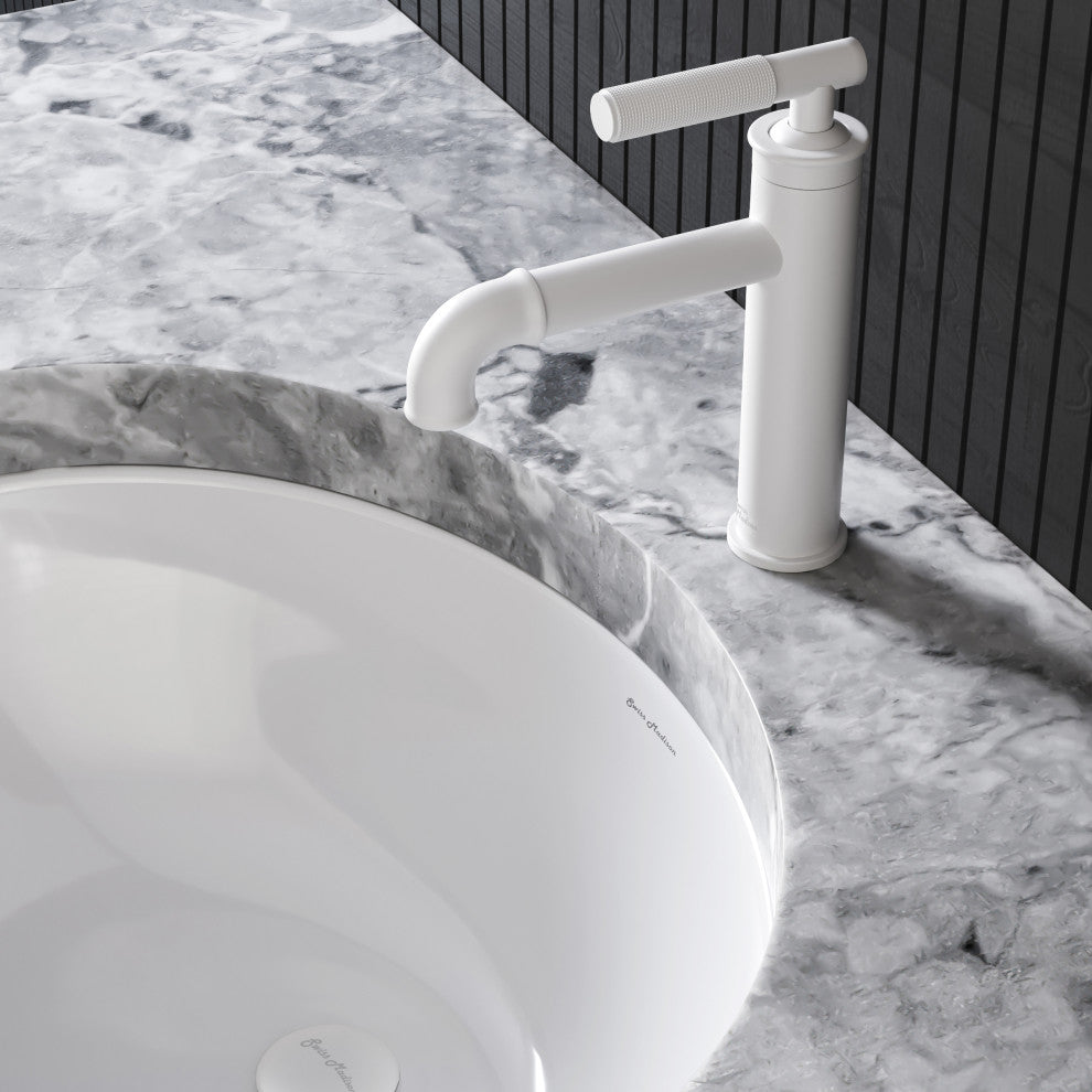 Avallon Single Hole, Single-Handle Sleek, Bathroom Faucet, Matte White