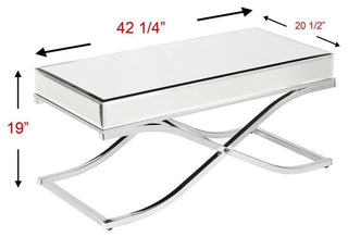 Lindsey Mirrored Cocktail Table