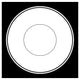 "Mealtime: White on Black - Plate" Digital Paper Print by BG.Studio, 26"x26"