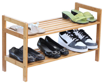 Oceanstar 2 Tier Bamboo Shoe Rack
