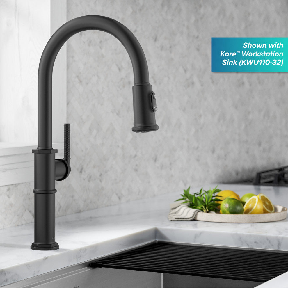 Sellette Pull-Down Kitchen Faucet, Matte Black, Model Kpf-4100mb