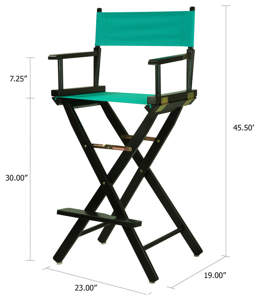030" Director's Chair Black Frame-Teal Canvas