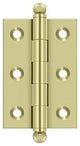 Deltana CH2517 Full Inset Cabinet Door Butt Hinge - Unlacquered