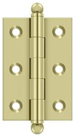 Deltana CH2517 Full Inset Cabinet Door Butt Hinge - Unlacquered