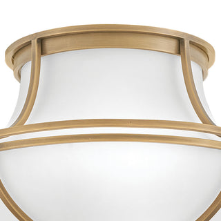 Hinkley Saddler Medium Flush Mount, Heritage Brass
