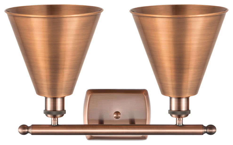 Ballston Cone Bath Vanity Light, Antique Copper, Antique Copper