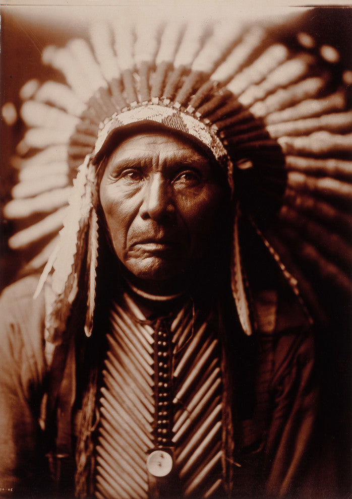 Three Horses, Native American, by Edward Curtis Print