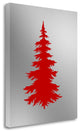 "Red Tree On Silver" By Tara Moss, Giclee Print on Gallery Wrap Canvas