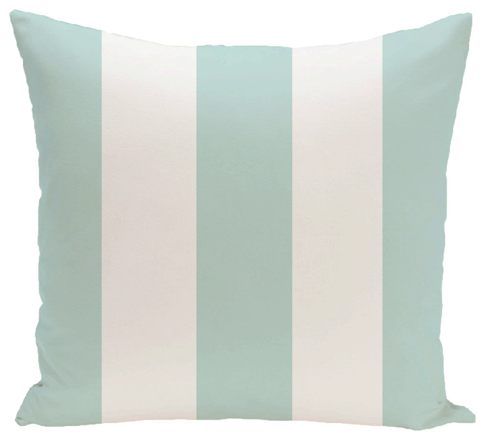 Awning Stripe Stripe Print Outdoor Pillow, Seaside, 20"x20"