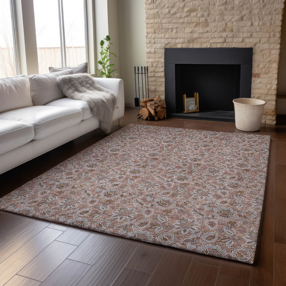 Premium Machine Washable Mayfield AMF661 Copper 2'6" x 3'10" Rug