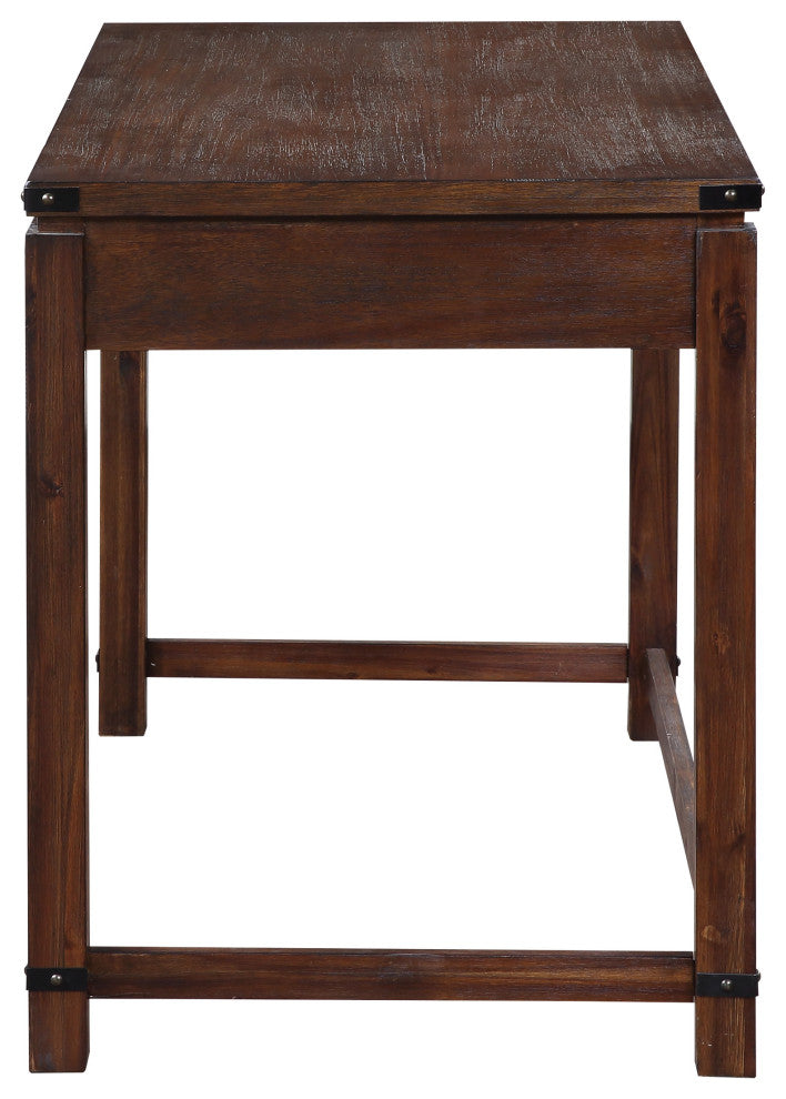 Baton Rouge Home Office Writing Desk, Brushed Walnut Finish