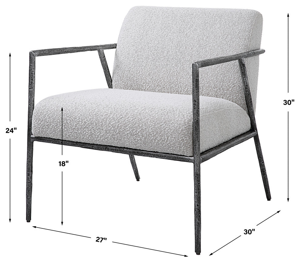 Uttermost Brisbane-Light Gray Accent Chair