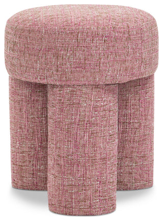 Larson Polyester Upholstered Ottoman/Stool, Pink