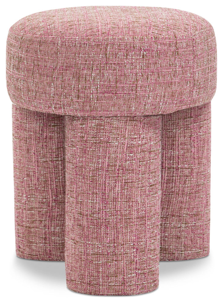 Larson Polyester Upholstered Ottoman/Stool, Pink