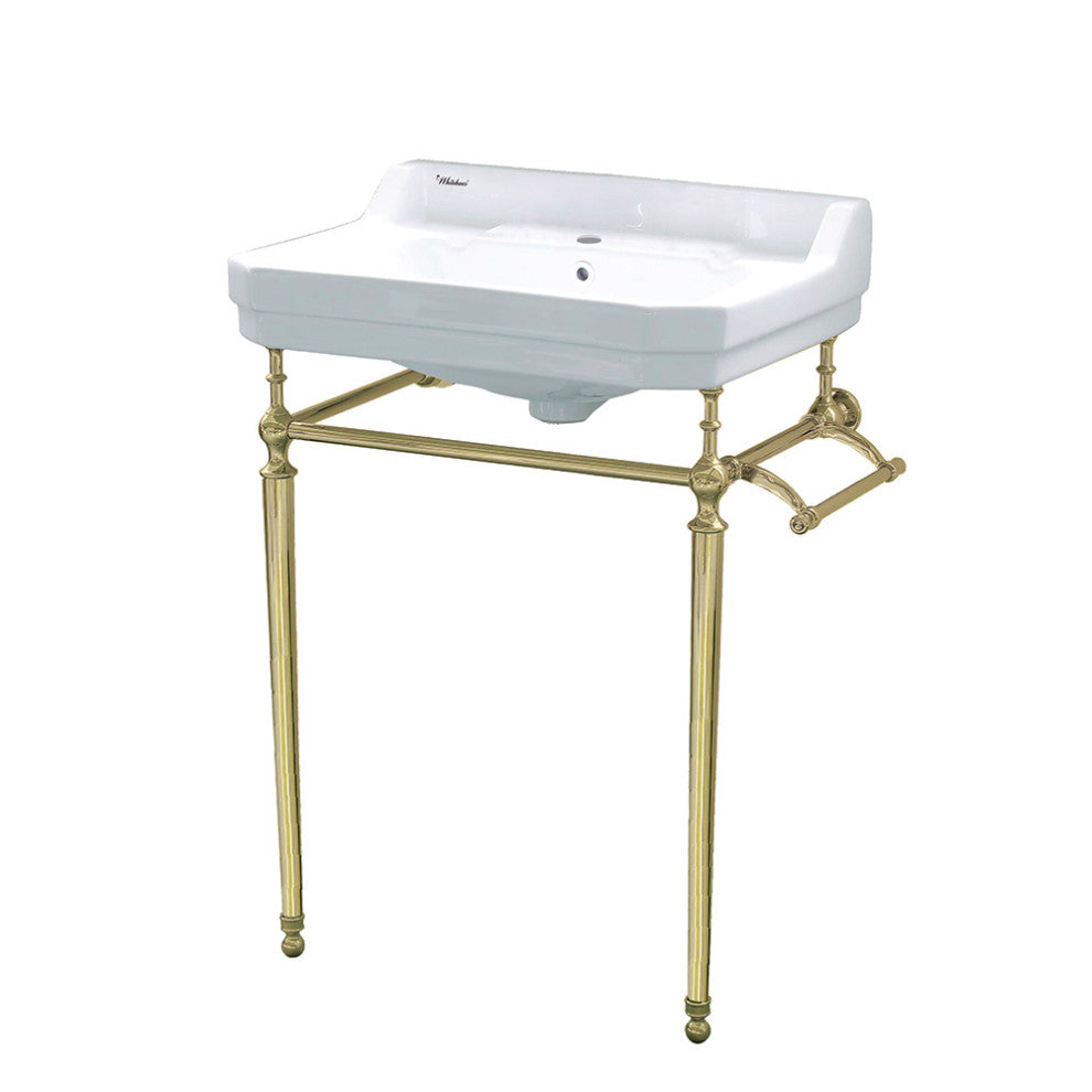 Victoriahaus Console With Integrated Rectangular Bowl With Single Hole Drill