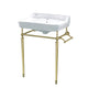 Victoriahaus Console With Integrated Rectangular Bowl With Single Hole Drill