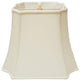 Royal Designs Rectangle Inverted Cut Corners Lamp Shade, Eggshell, 17x17x13