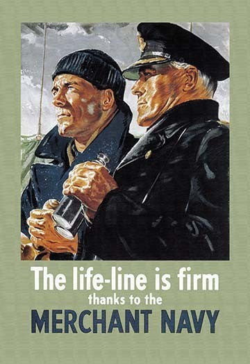 The Life-Line is Firm, Thanks to the Merchant Navy- Framed Paper Poster