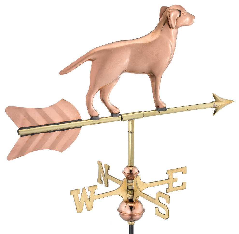 Good Directions Labrador Retriever Garden Weathervane, Polished, With Garden Pol