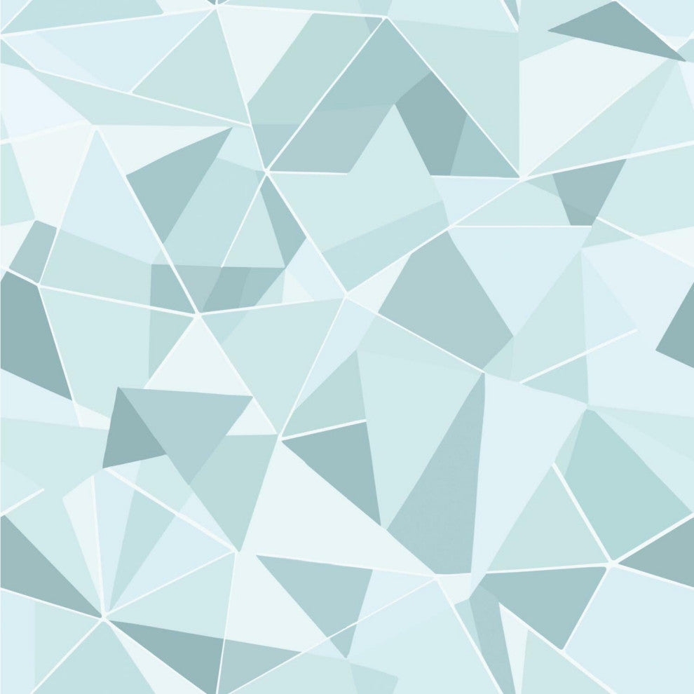 Blue & Teal Shattered Prism Peel & Stick Wallpaper