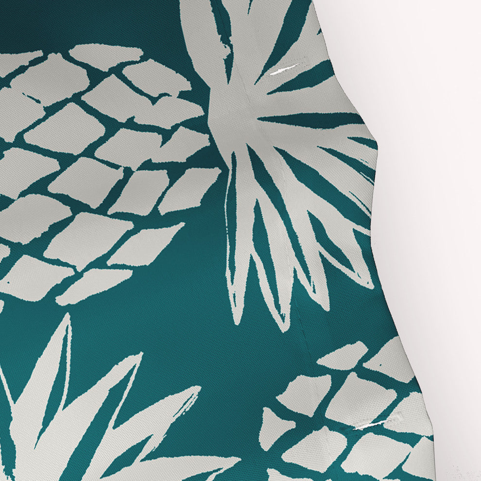 Pineapple Pattern Ocean Teal 70" w x 73" h Shower Curtain