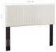 Ivory Keira King/California King Performance Velvet Headboard