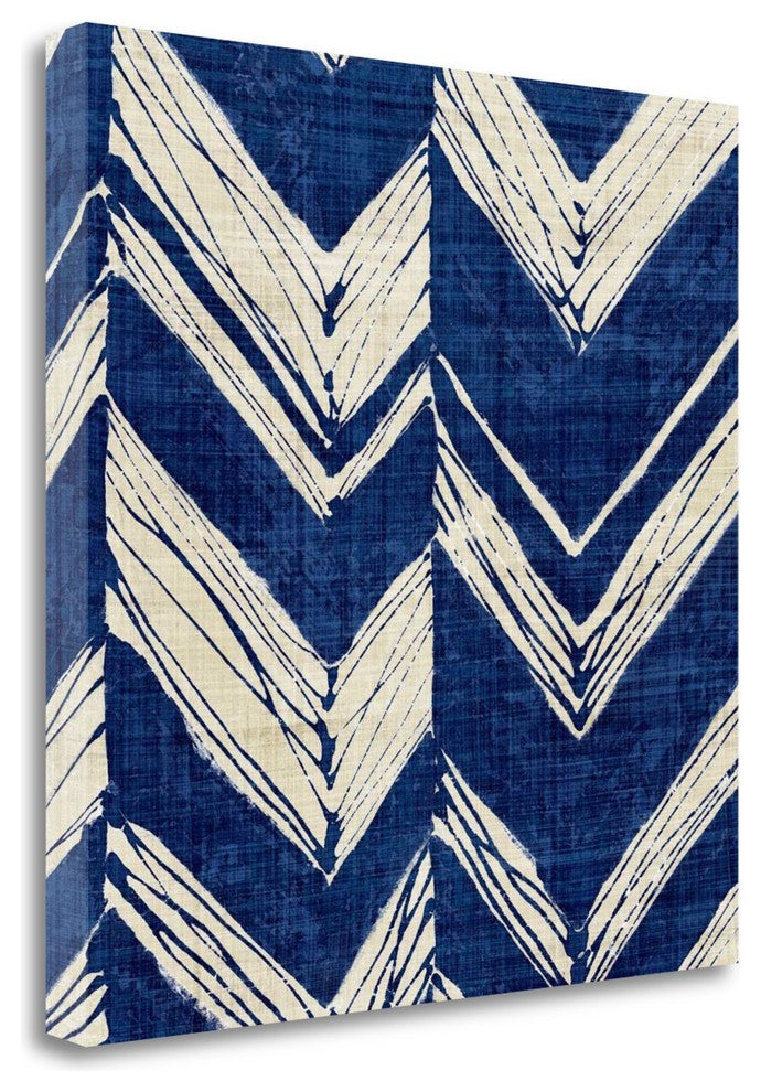 "Indigo Batik II" By Wild Apple Portfolio, Giclee Print on Gallery Wrap Canvas