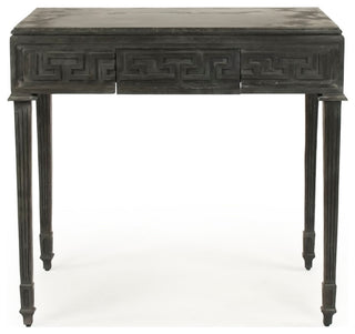 Dash Metal Table, Distressed Dark Gray