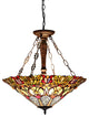 CASSANDRA Tiffany-style 3 Light Victorian Inverted Ceiling Pendant Fixture 22inc