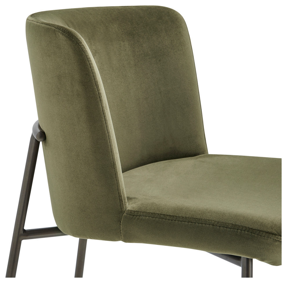 Early Counter Stool Faux Green Mohair