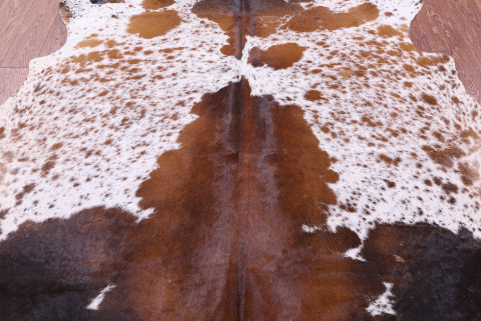 Salt and Pepper Natural Cowhide Rug 7' 1" X 5' 8" C1653