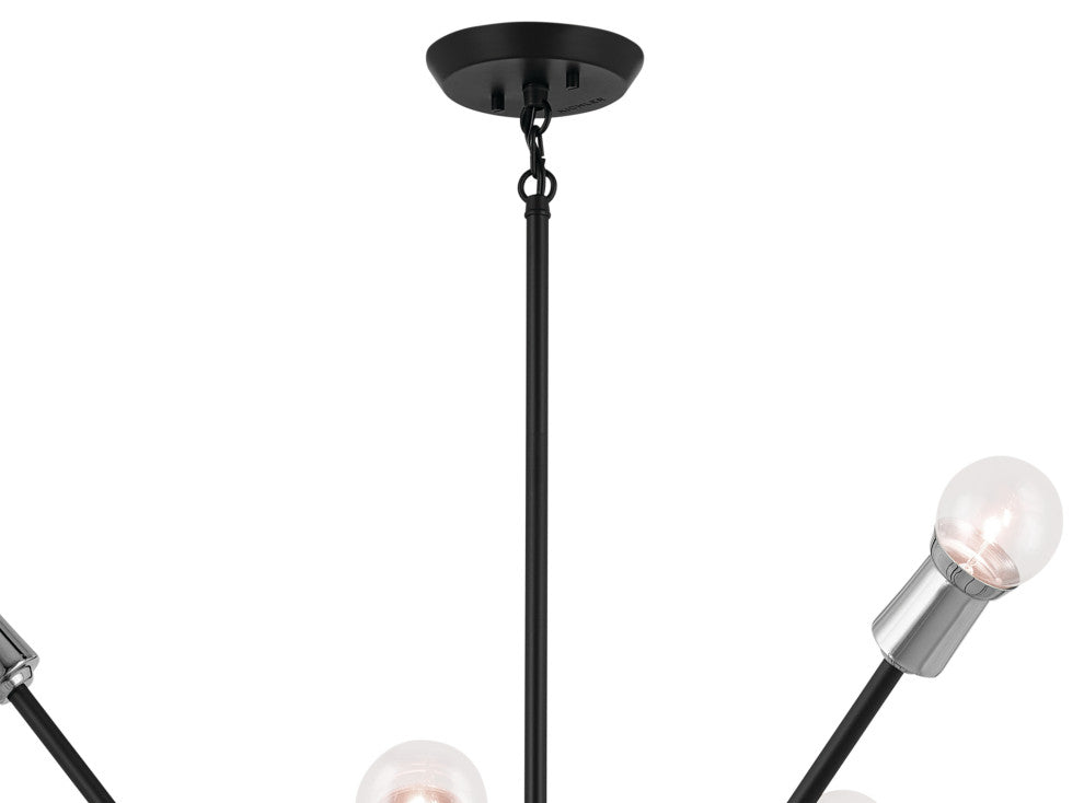 Armstrong 63" 16 Light Chandelier, Black