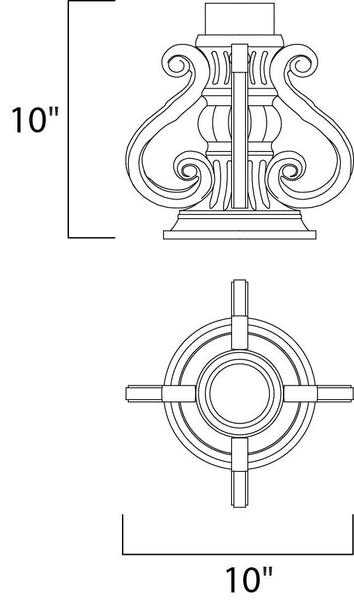 Maxim Lighting Pier Mount Oriental Bronze - 2004OB
